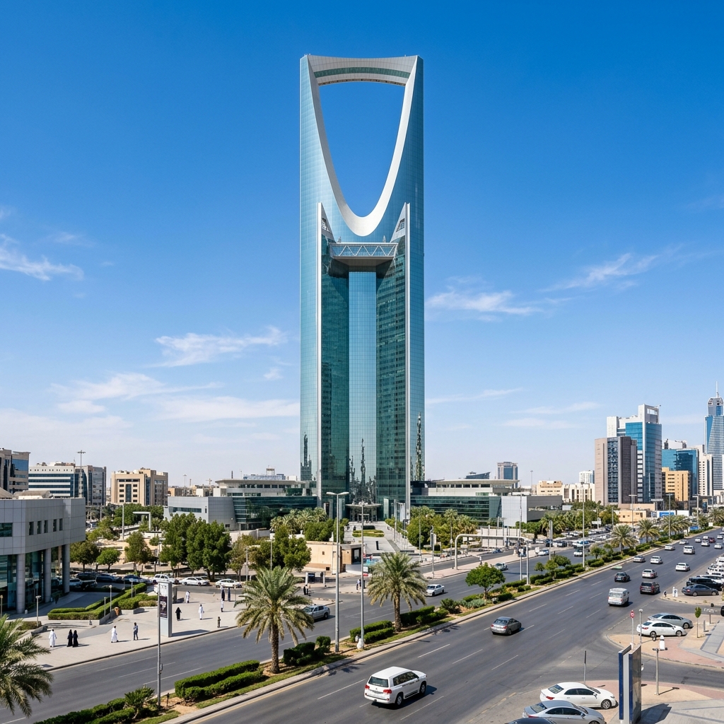 Kingdom Tower reflects commercial activity in Saudi cities